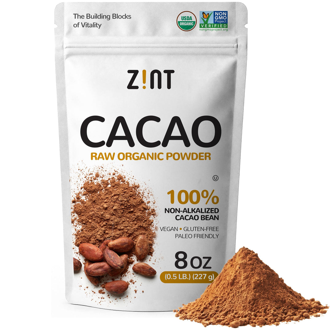 Zint Raw Organic Cacao Powder, Unsweetened, 8 oz