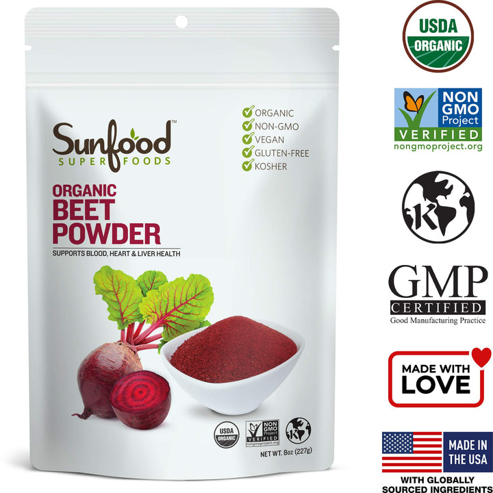 Sunfood Superfoods Organic Beet Powder, 8 oz