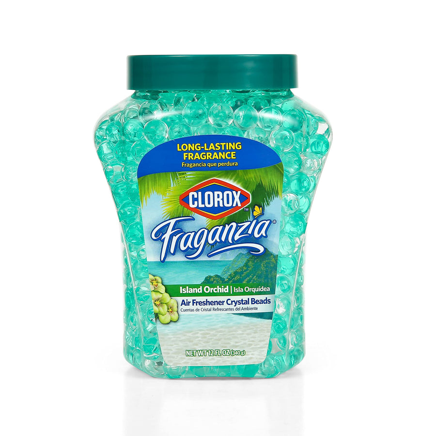 Clorox Fraganzia Crystal Beads Air Freshener, Island Orchid, 12 oz