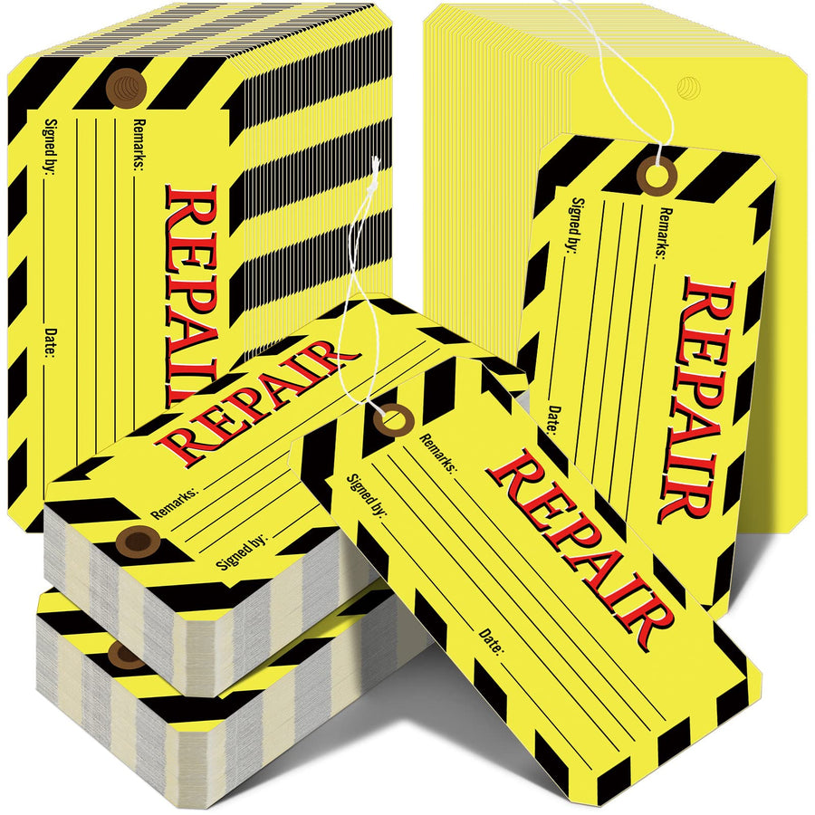 Amyhill Repair Tags, Yellow, 120 Count