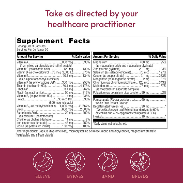 Bariatric Advantage Ultra Multi Formula with Iron, Capsule, 90 Count