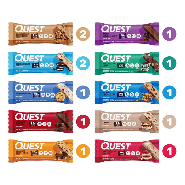 Quest Protein Bars Ultimate Variety Pack, 12 Count