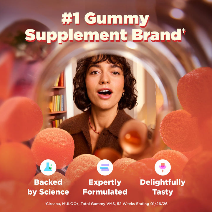 OLLY Probiotic + Prebiotic Gummy, Peachy Peach, 30 Count