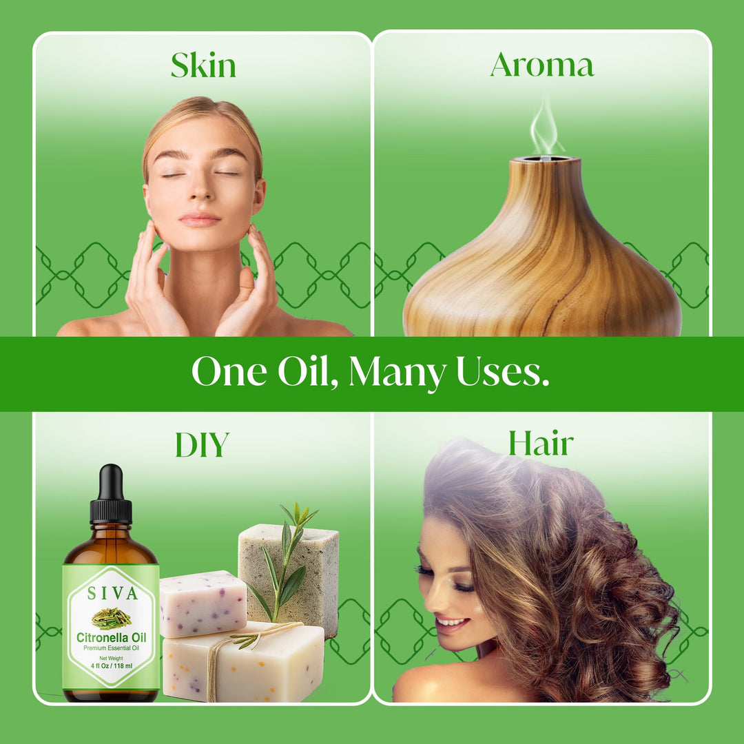 Siva Organics Citronella Essential Oil, 4 fl oz