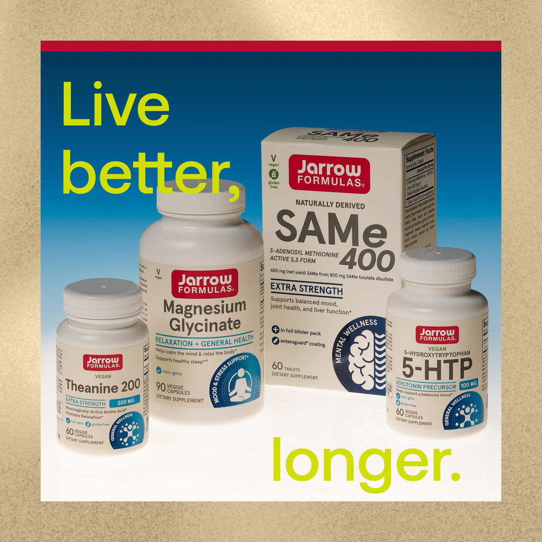 Jarrow Formulas Theanine, 200 mg, 60 Count
