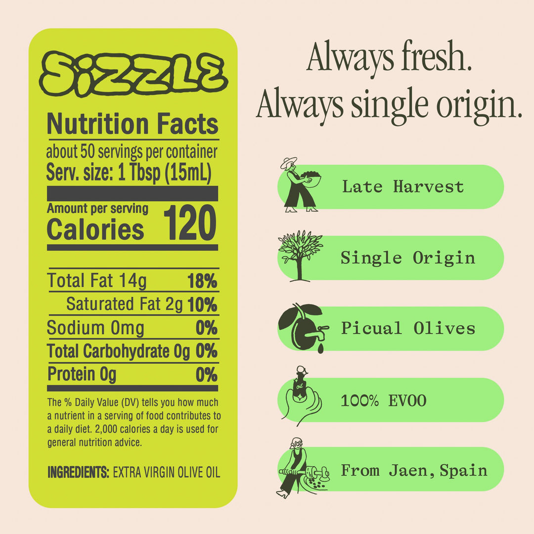 Graza Sizzle Extra Virgin Olive Oil, 25.3 fl oz