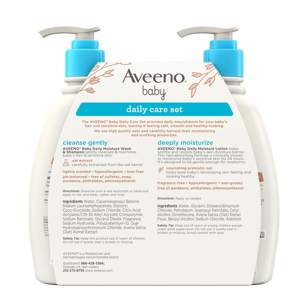 Aveeno Baby Gentle Moisturizing Daily Care Set, 2 Count