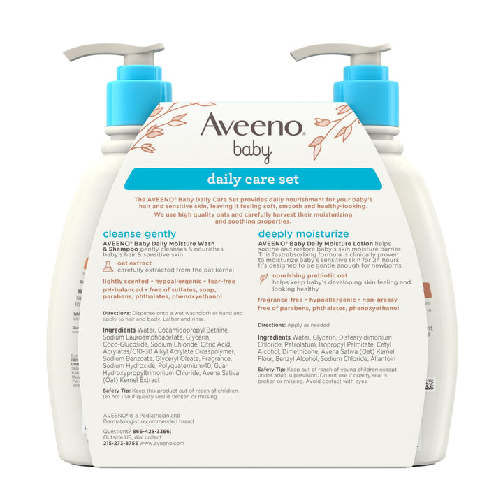 Aveeno Baby Gentle Moisturizing Daily Care Set, 2 Count