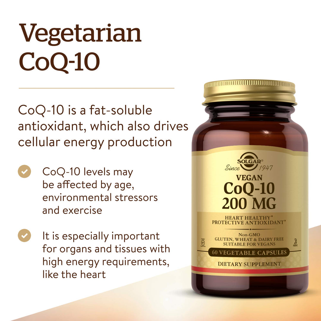 Solgar Vegetarian CoQ-10, 200 mg, 60 Count