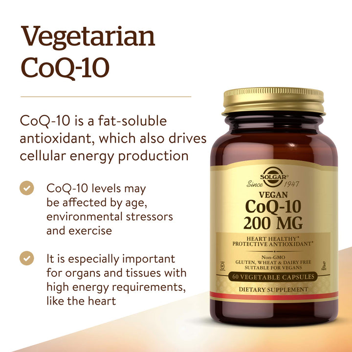 Solgar Vegetarian CoQ-10, 200 mg, 60 Count
