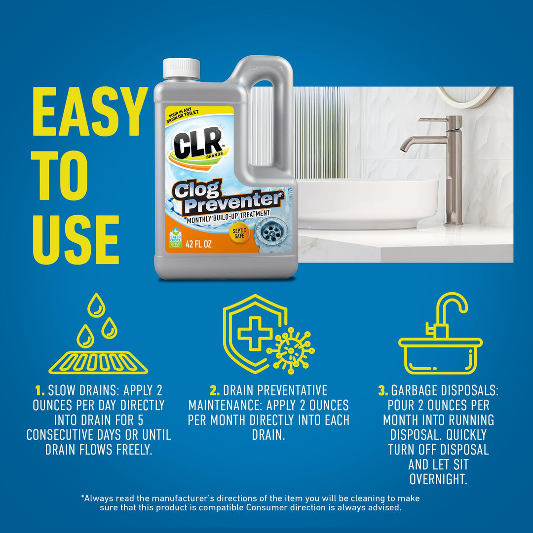 CLR Drain Build-Up Remover, 1240 ml