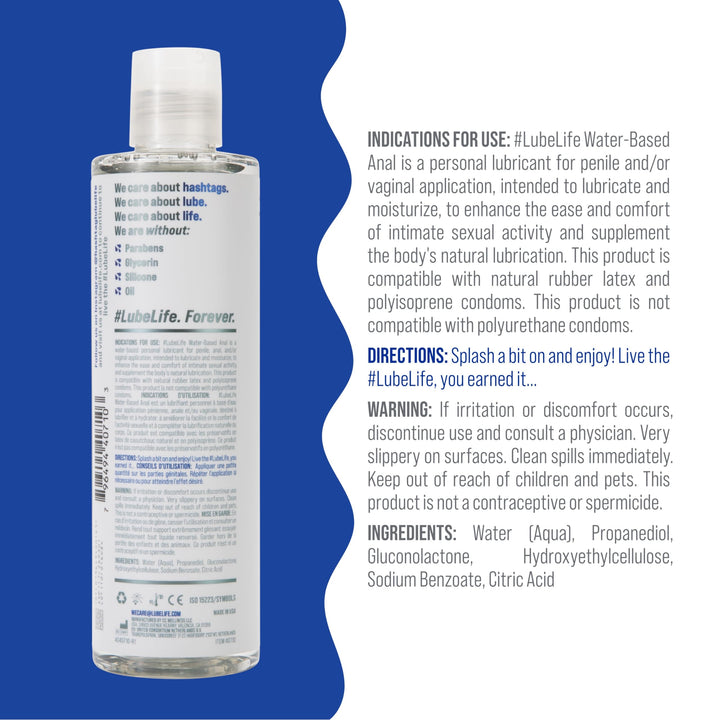 LubeLife Water-Based Lubricant, 12 fl oz