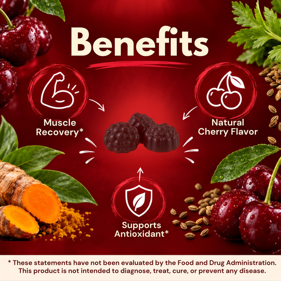 Vitamatic Tart Cherry with Celery Seed and Turmeric Gummies, 60 Count