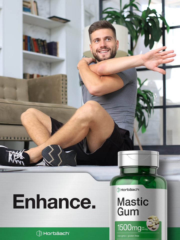Horbäach Mastic Gum Capsules, 1500 mg, 100 Count