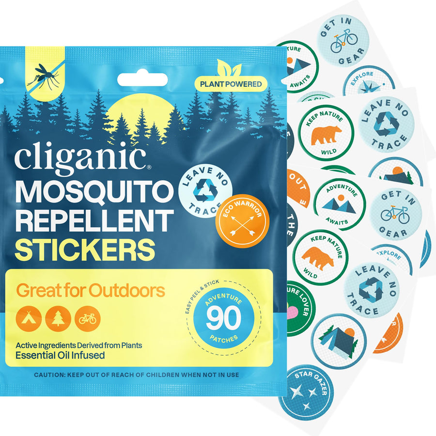 Cliganic Mosquito Repellent Stickers, 90 Count