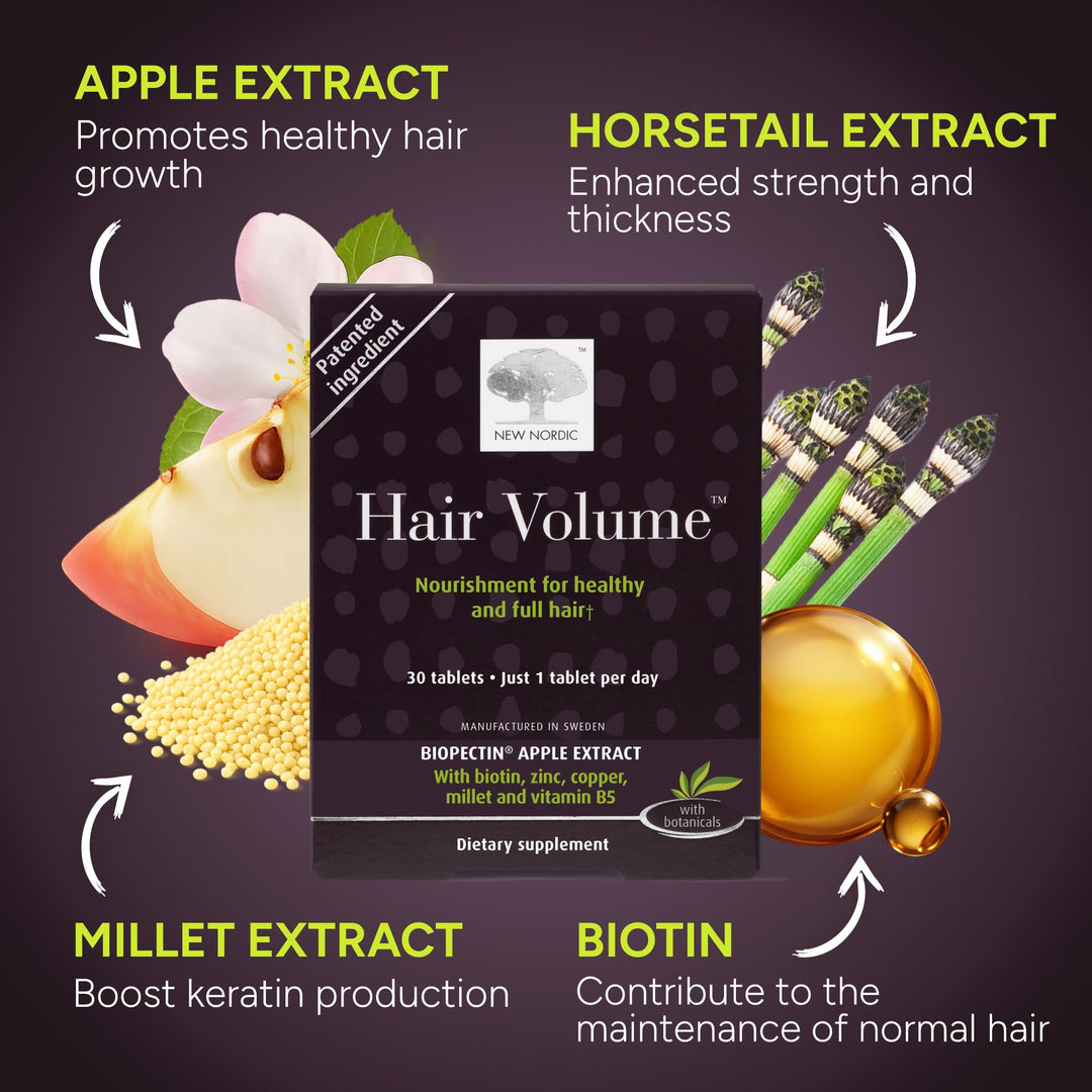 New Nordic Hair Volume, 30 Count