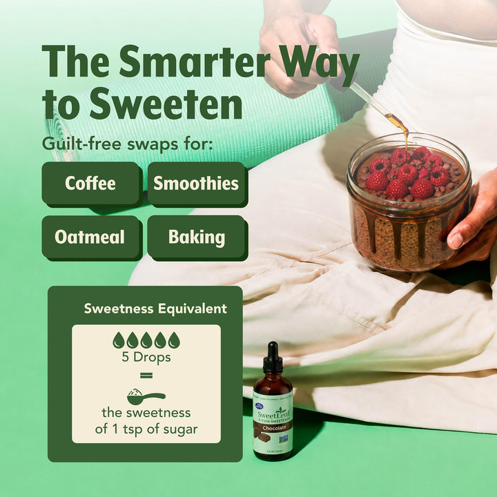 SweetLeaf Stevia Drops Liquid Sweetener, Chocolate, 2 fl oz