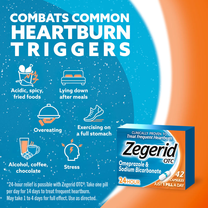 Zegerid OTC Heartburn Relief Capsules, 42 Count