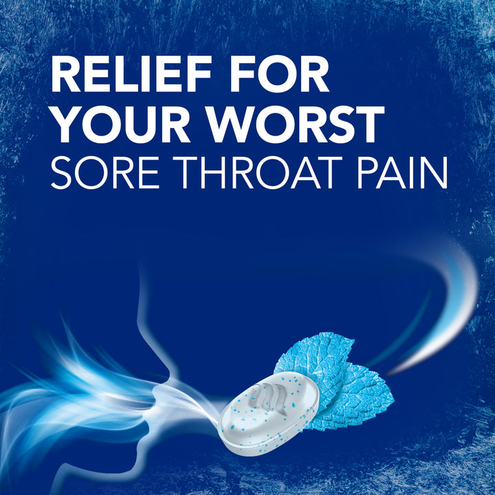 Vicks VapoCool Severe Sore Throat Drops, Winterfrost, 225 Count, Pack of 5