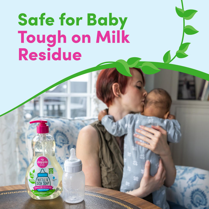 dapple Baby Bottle and Dish Liquid, Fragrance Free, 16.9 fl oz