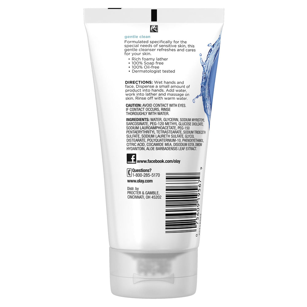 Olay Gentle Clean Foaming Face Cleanser, Sensitive Skin, 5 oz