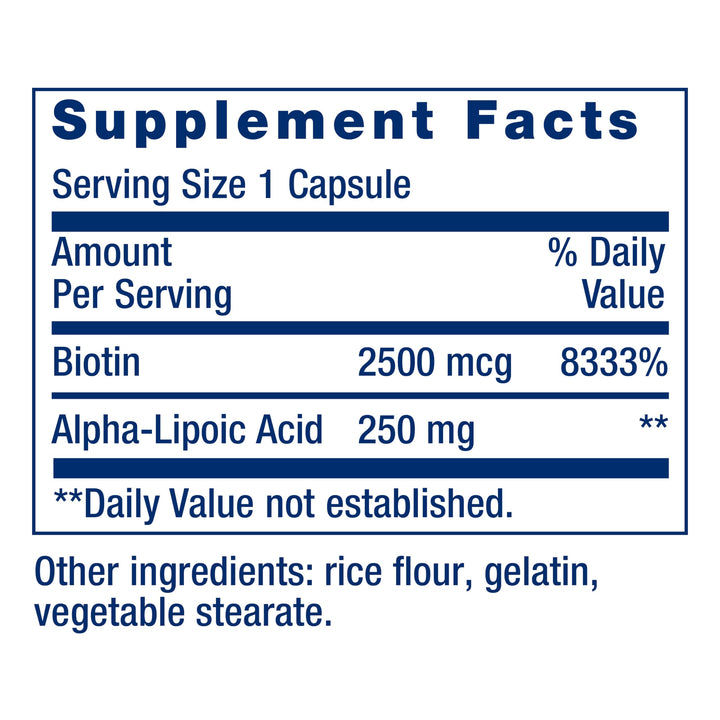 Life Extension Alpha-Lipoic Acid With Biotin, 60 Count