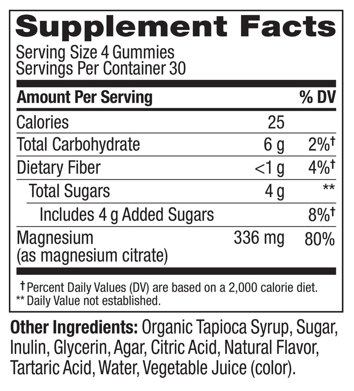 OLLY Relaxing Magnesium Gummies, Magnesium Citrate, Raspberry Lavender, 120 Count