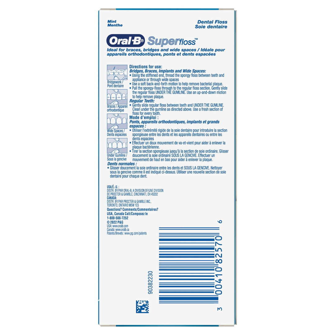Oral-B Super Floss Pre-Cut Strands, 50 Count