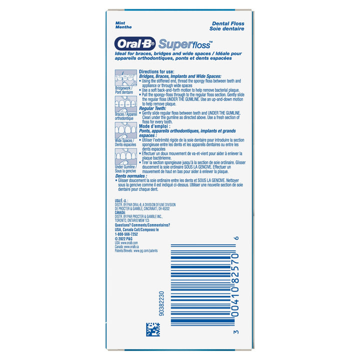 Oral-B Super Floss Pre-Cut Strands, 50 Count