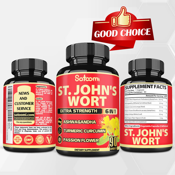 Satoomi St. John's Wort Capsules, 5050 mg, 90 Count