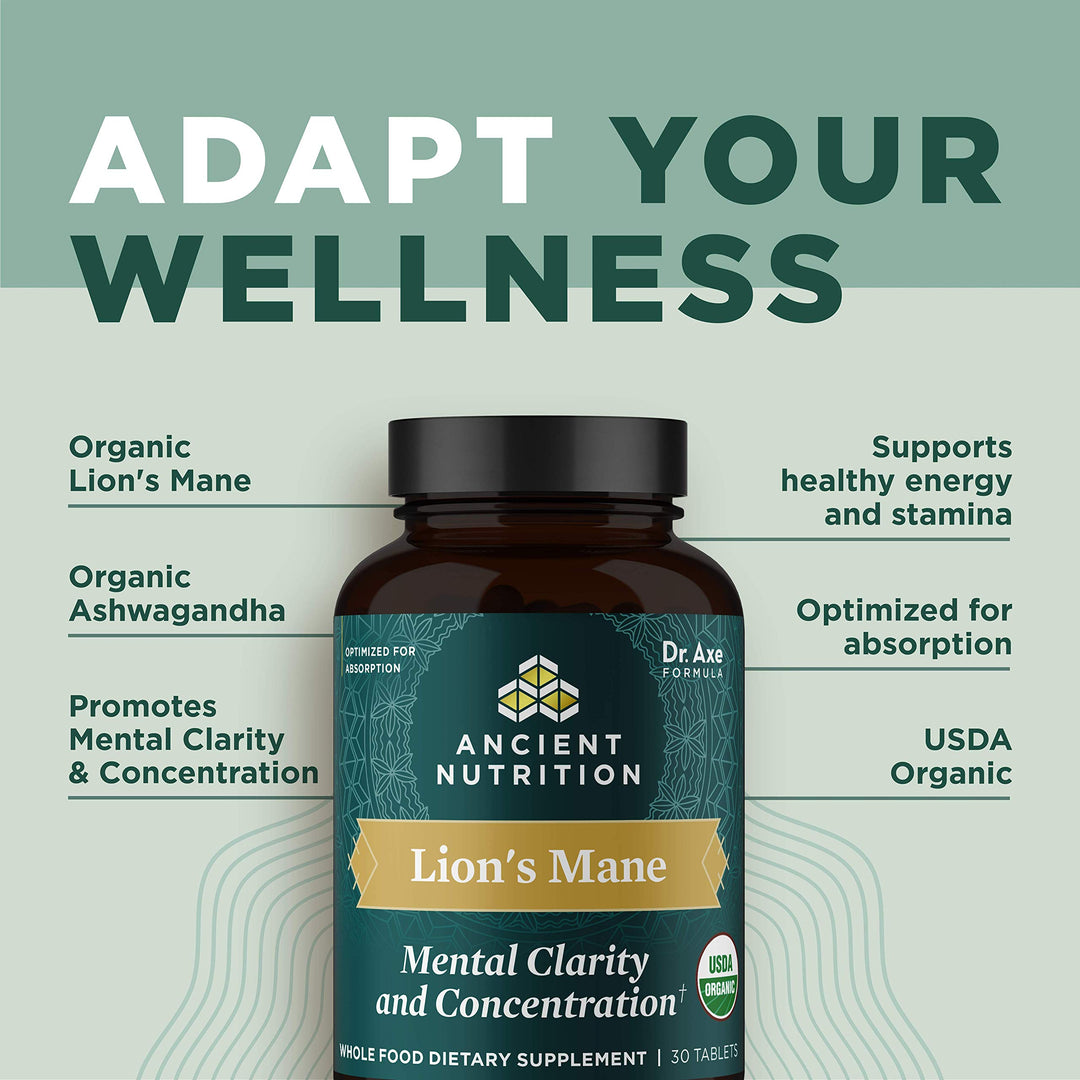 Ancient Nutrition Lion's Mane Mushroom Tablets
