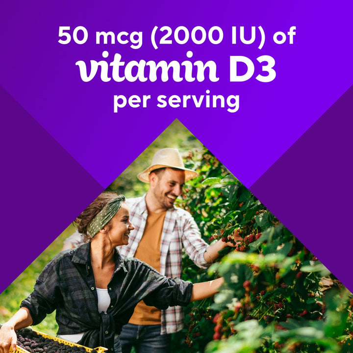 Vitafusion Vitamin D 2000 IU Gummy Dietary Supplement, 150 Count