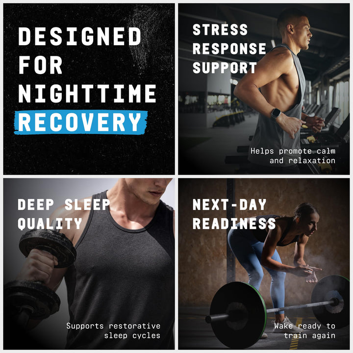 BEYOND RAW Anabolic Sleep Duel-Release Stress Sleep and Recovery Support, 60 Count