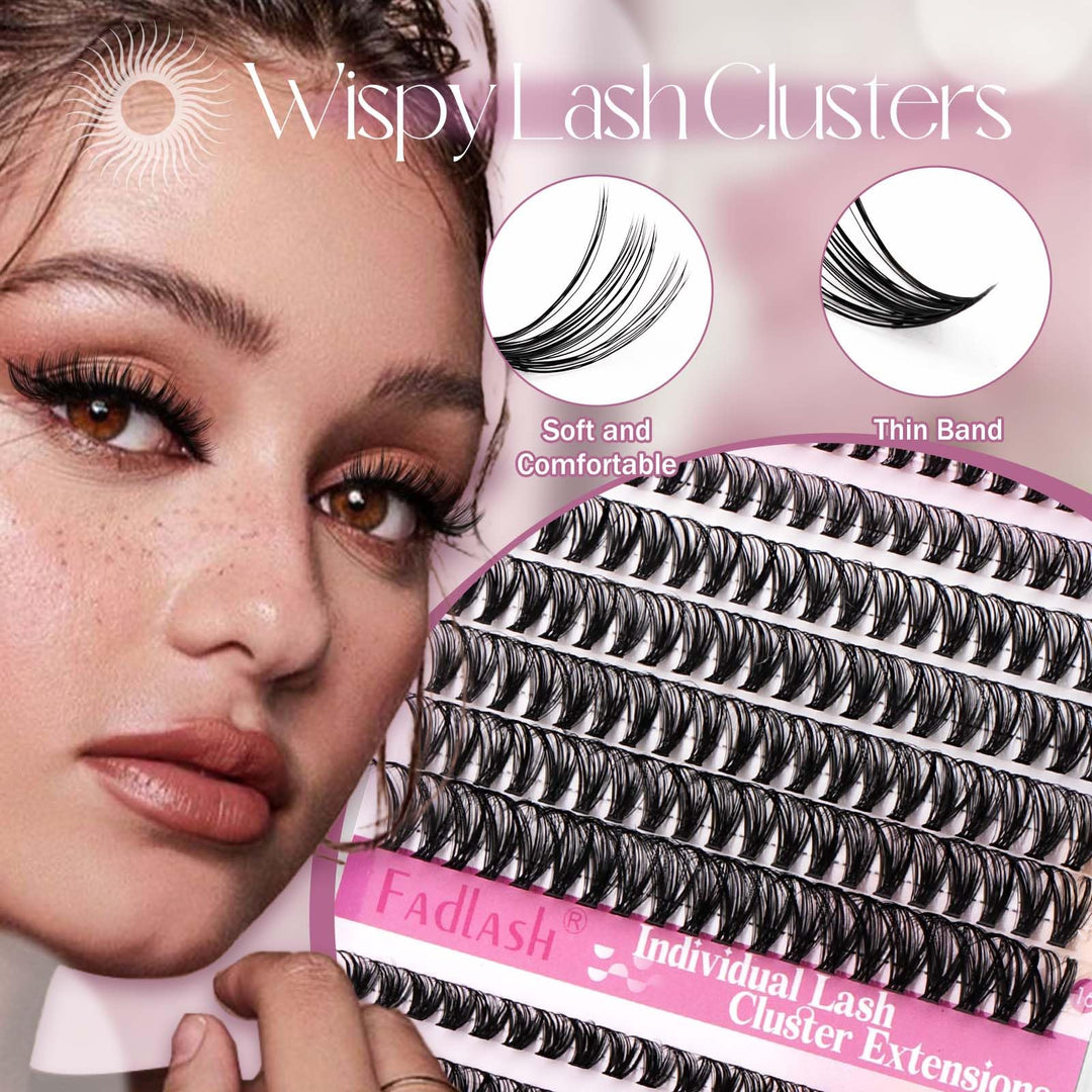 FADLASH DIY Eyelash Extension Kit, D Curl, 240 Count