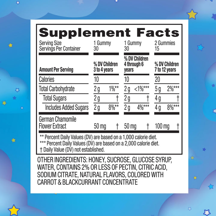 Zarbee's Kids Gentle Bedtime Gummies, Chamomile, 30 Count