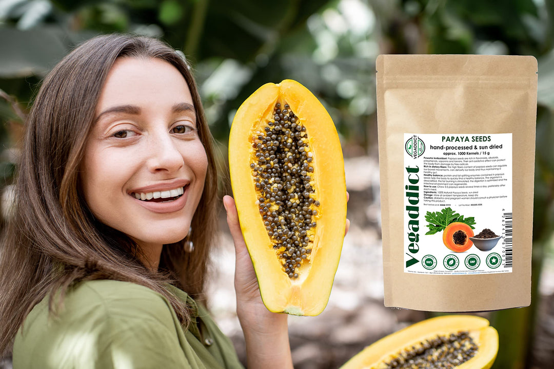 Vegaddict Sun Dried Papaya Seeds, 1000 Count