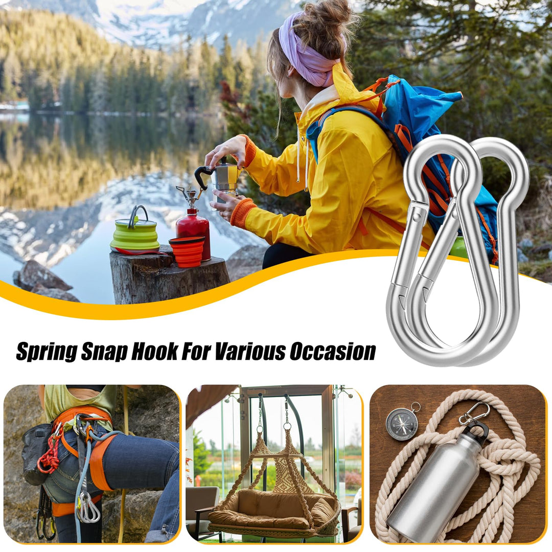 EPHECH Spring Snap Hook Carabiner, 30 Count