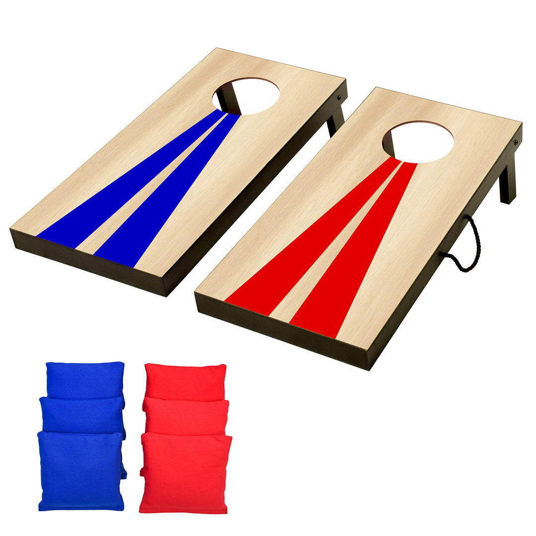GoSports Cornhole Game Set, Wood Design, 2 ft x 1 ft