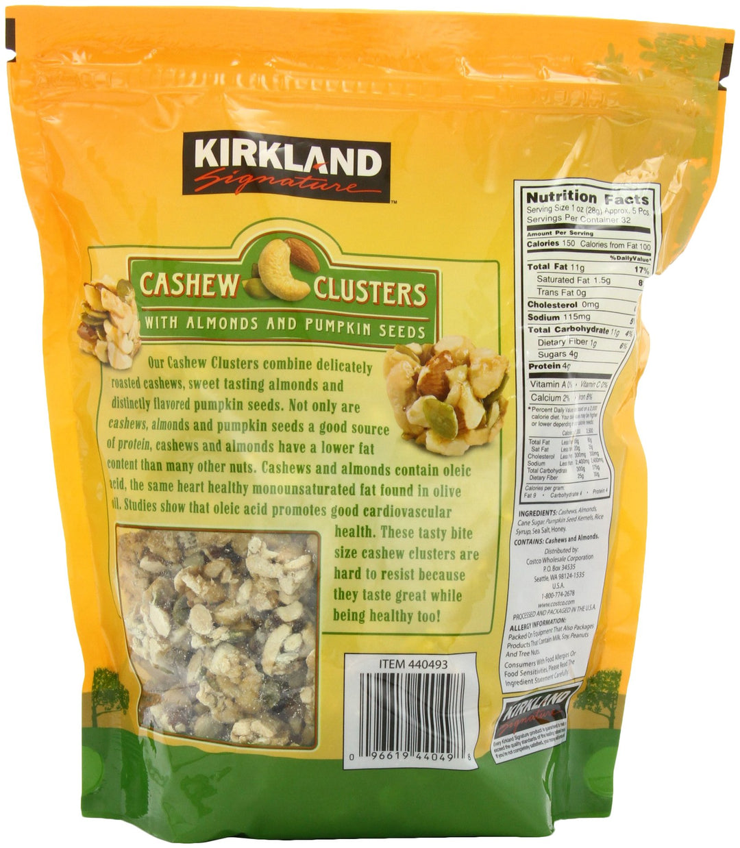 Kirkland Signature's Cashew Clusters With Almonds And Pumpkin Seeds, 907 g