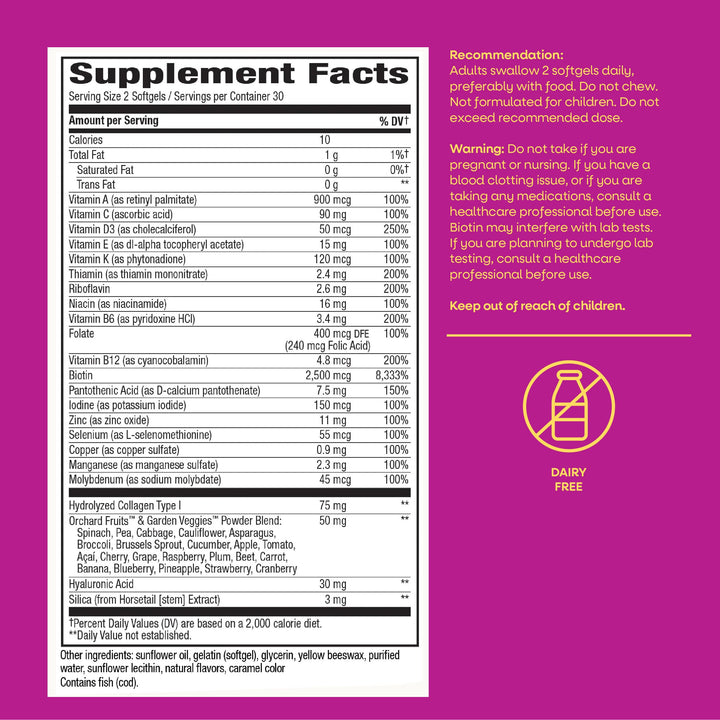 Nature's Way Alive Hair Skin And Nails Multivitamin Softgels, 60 Count
