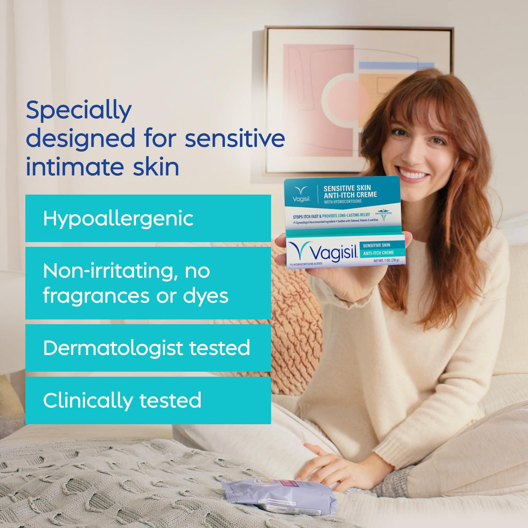 VAGISIL Maximum Strength Anti-Itch Creme, Sensitive Skin, 1 oz