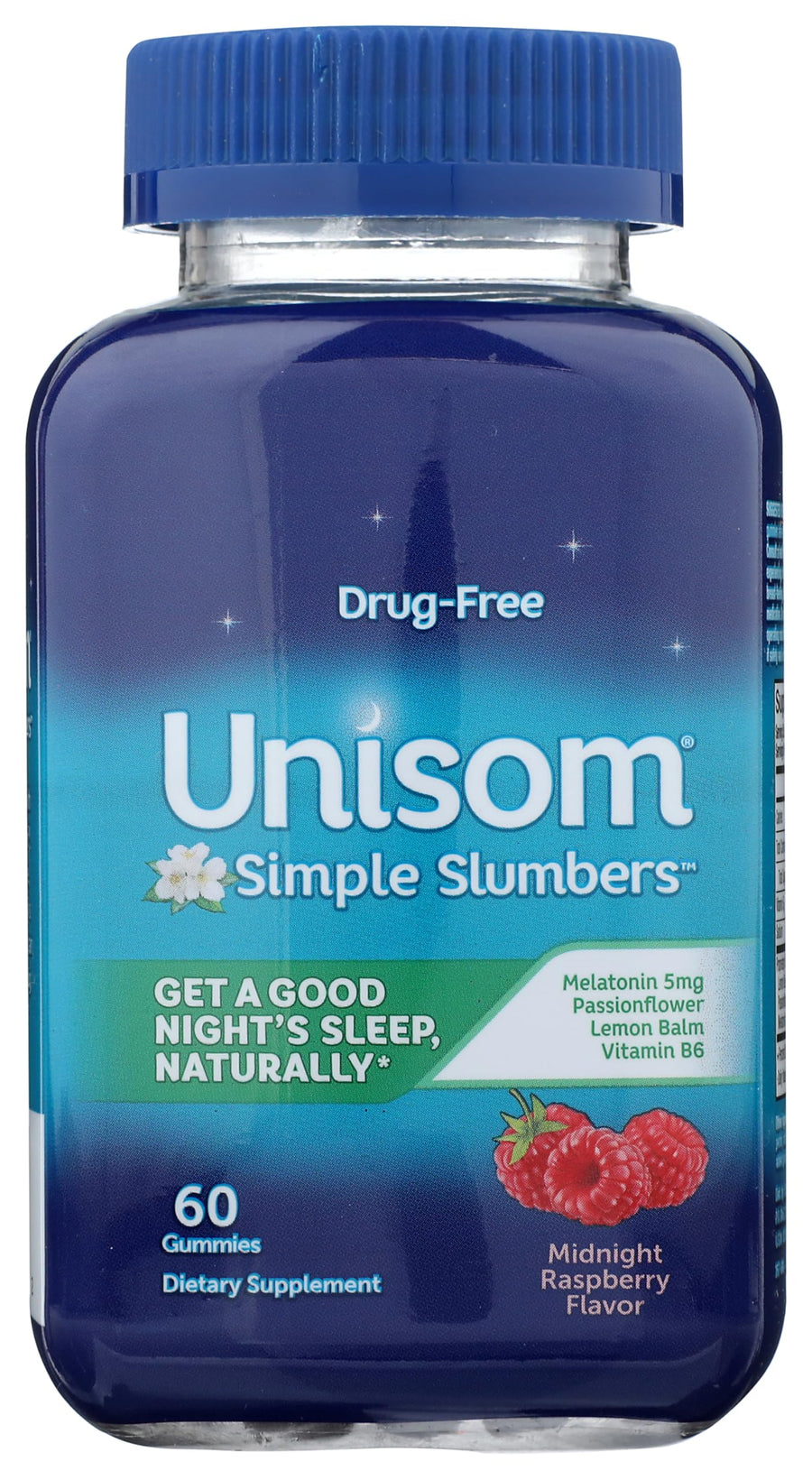 Unisom Sleep Aid Gummies, Midnight Raspberry, 5 mg, 60 Count