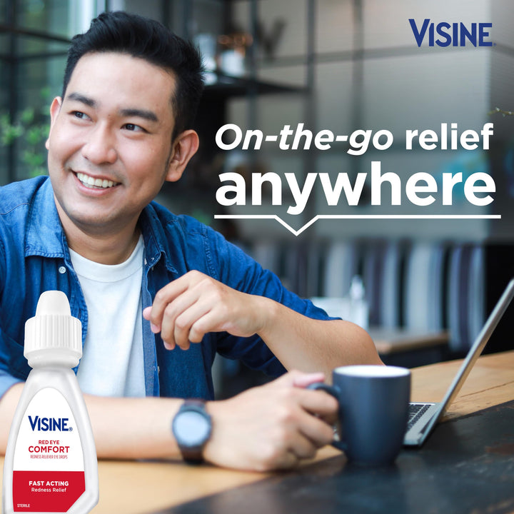 Visine Red Eye Comfort Redness Relief Eye Drops, 0.5 fl oz