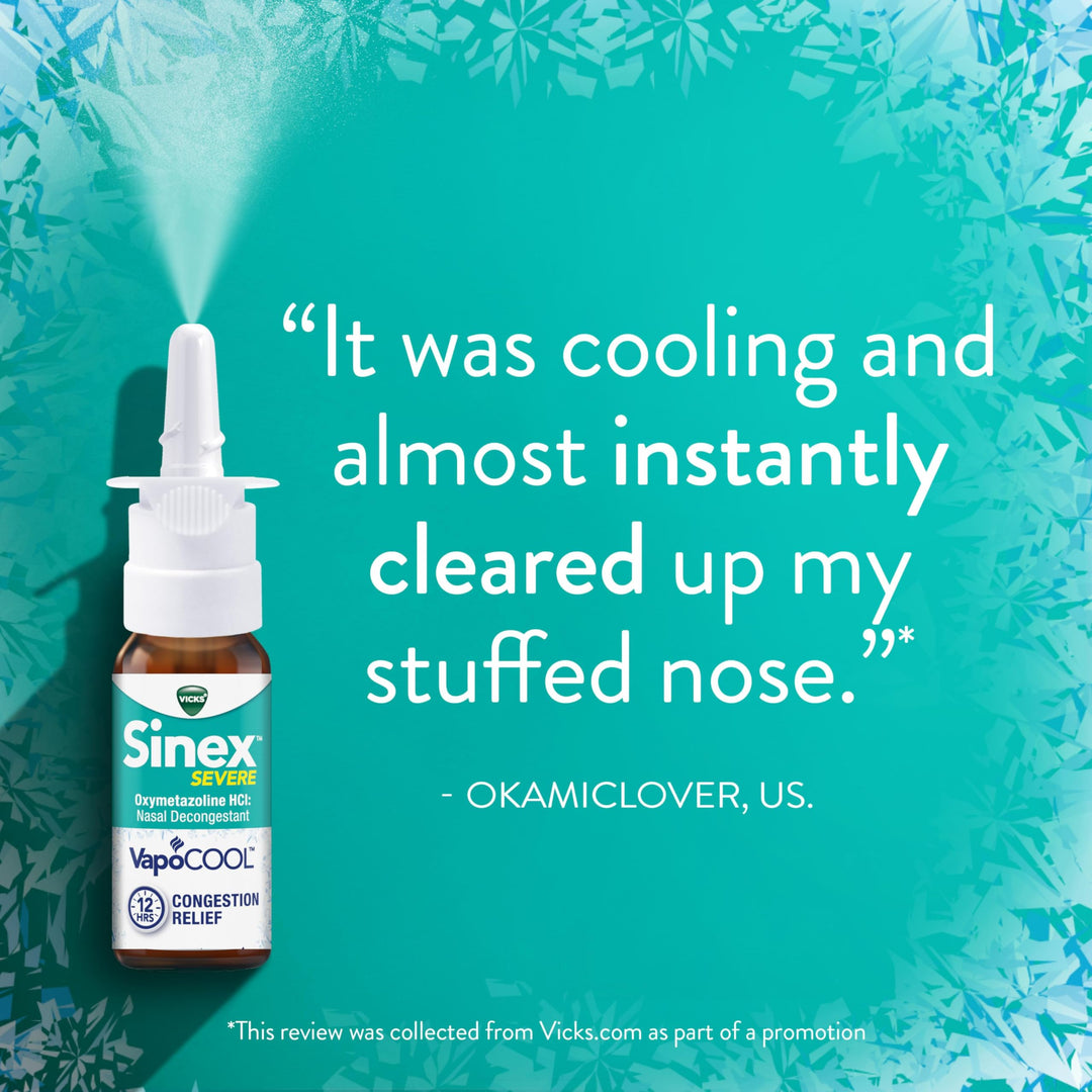Vicks Sinex Severe Nasal Spray, VapoCOOL, 265 Sprays