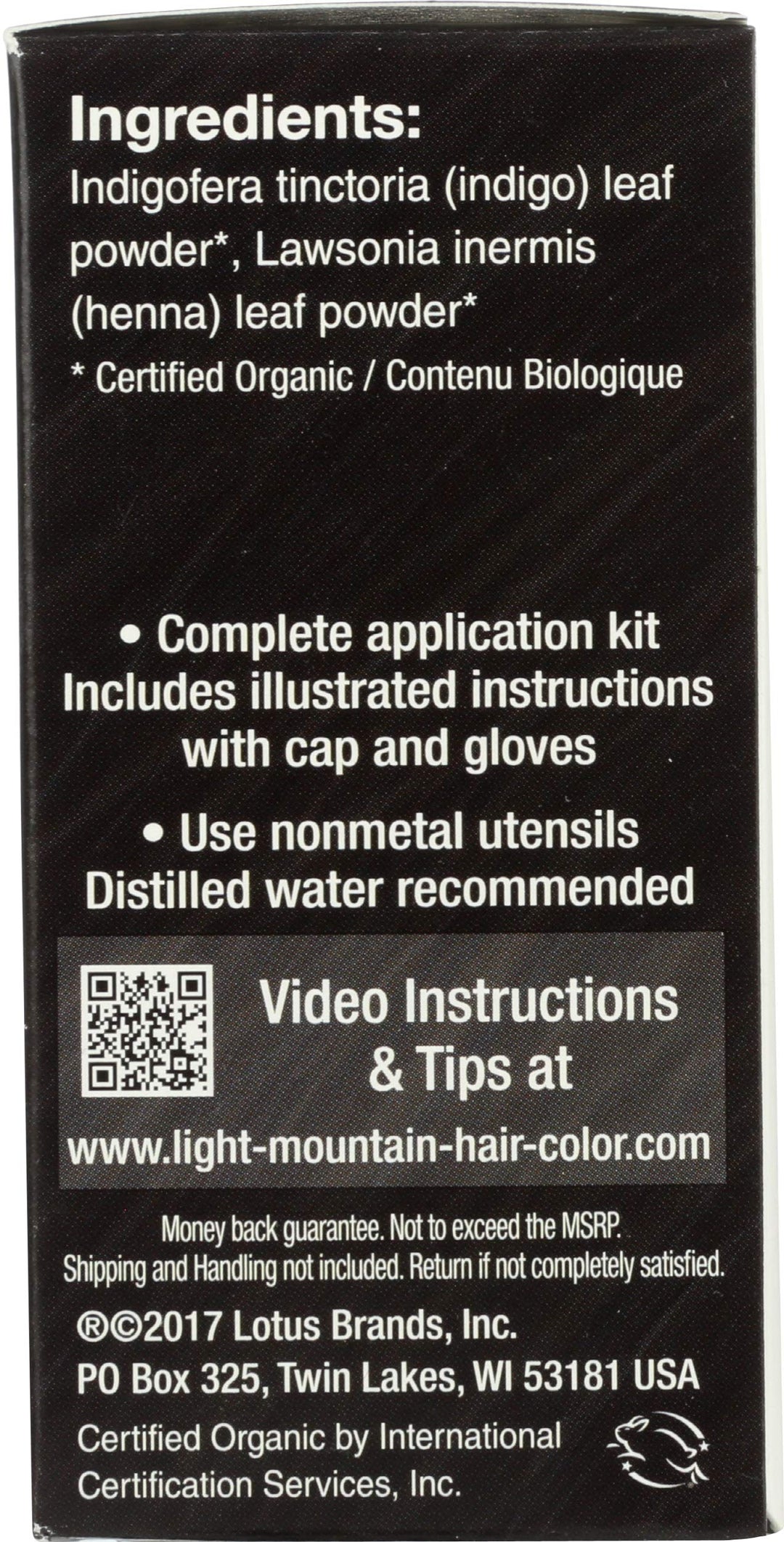 Light Mountain Hair Color and Conditioner, Black, 1 Count
