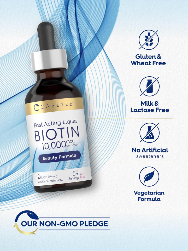 Carlyle Liquid Biotin, 10000 mcg, 60 ml