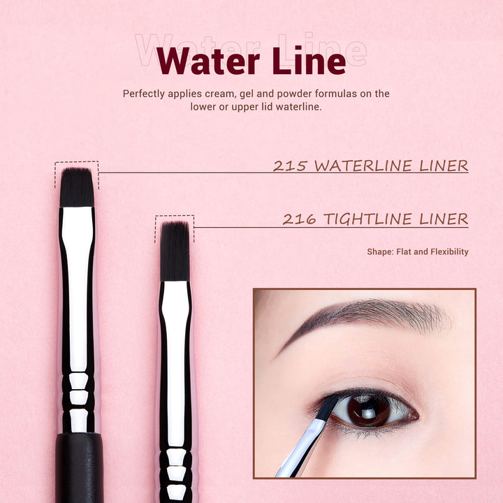 Jessup Eyeliner Brush Set, 11 Count