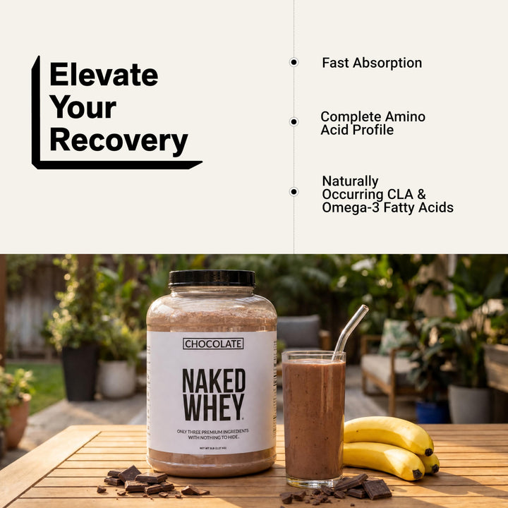 NAKED Whey Protein Powder, Chocolate, 5 lb