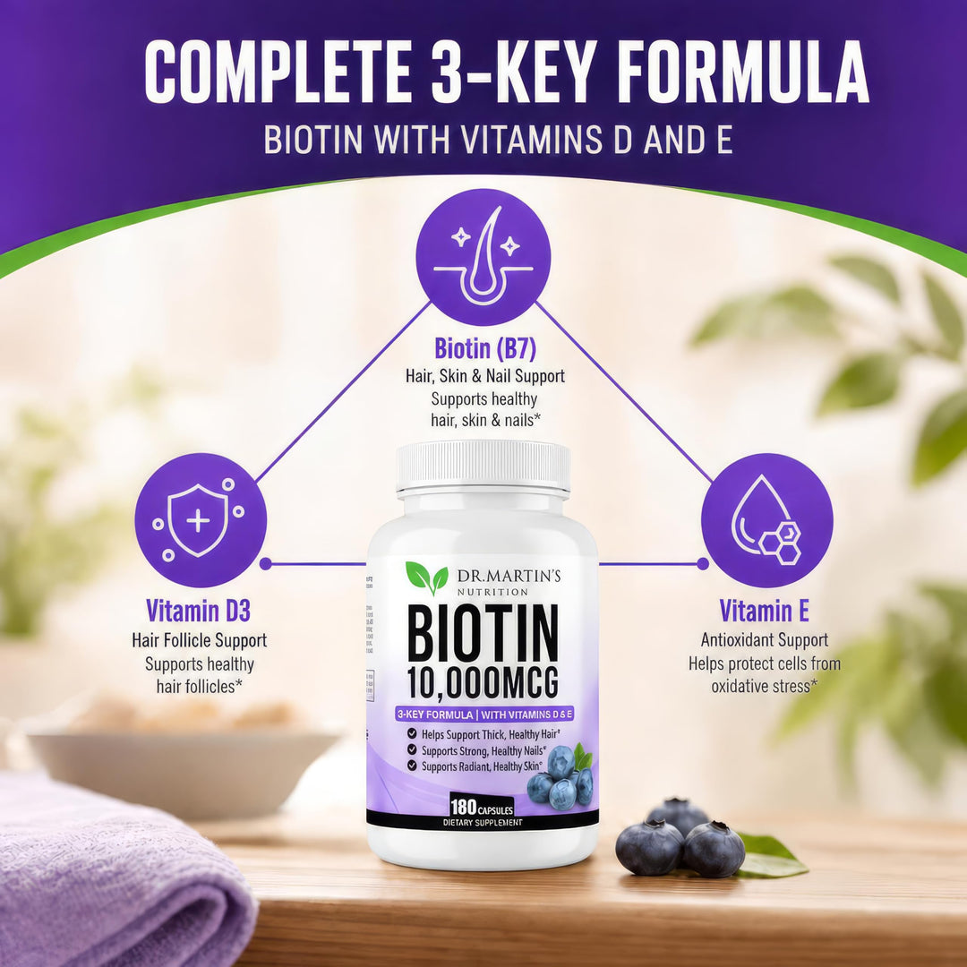 DR. MARTIN'S NUTRITION Biotin, 10000 mcg, 180 Count