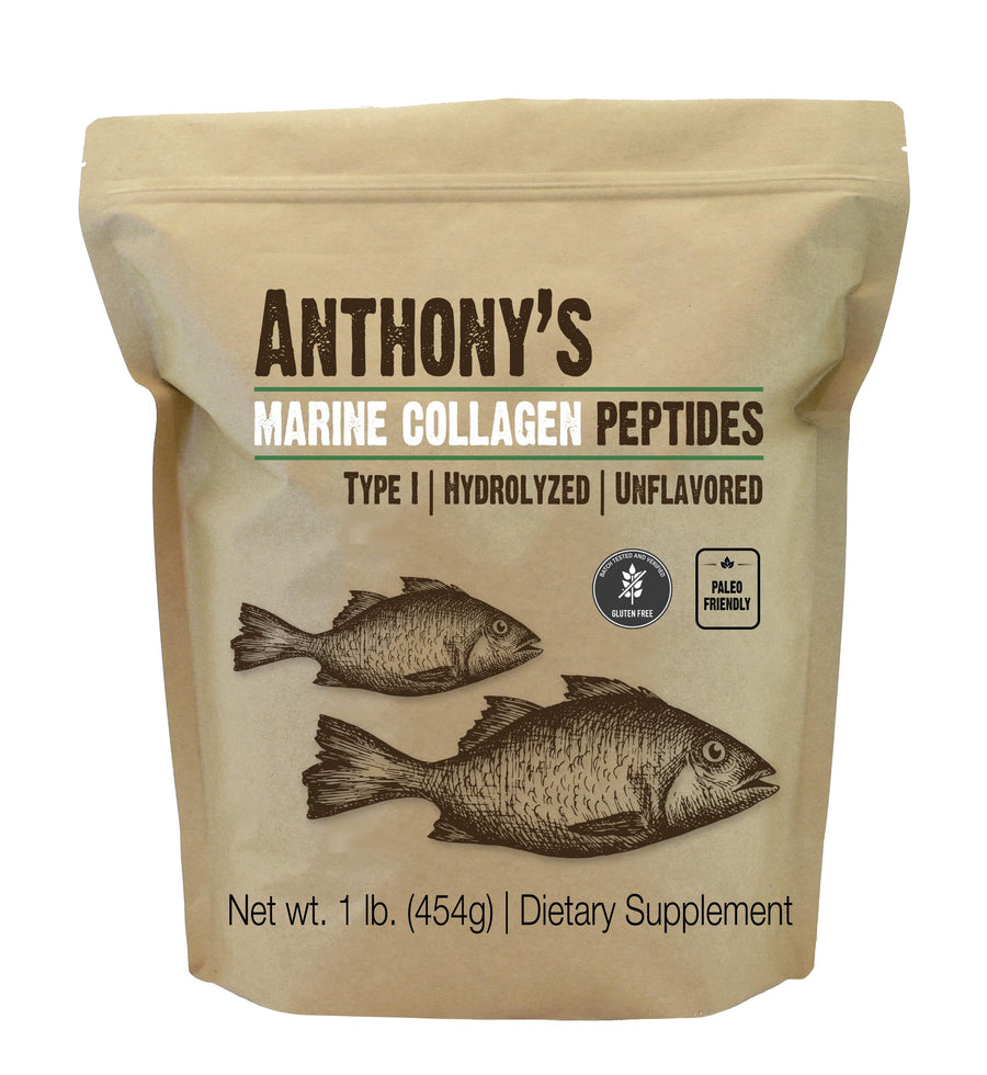 Anthony's Hydrolyzed Marine Collagen Peptides, Unflavored, 1 lb